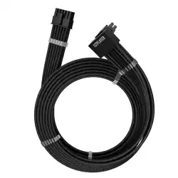 1stPlayer модулен кабел Custom Sleeved Modding Cable Black - PCIe 5.0 12VHPWR M/M - FM2-B-BK