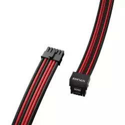 1stPlayer модулен кабел Custom Sleeved Modding Cable Black/Red - PCIe 5.0 12VHPWR M/M - FM2-B-BR