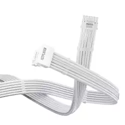 1stPlayer модулен кабел Custom Sleeved Modding Cable White - PCIe 5.0 12VHPWR M/M - FM2-B-WH