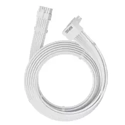 1stPlayer модулен кабел Custom Sleeved Modding Cable White - PCIe 5.0 12VHPWR M/M - FM2-B-WH