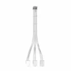 1stPlayer удължителен кабел Custom Sleeved Modding Cable White - 3 x PCIe 8-pin to 12VHPWR - FM3-B-WH