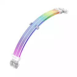 1stPlayer удължителен кабел Extension Modding Cable PCIe 6+2PIN Addressable RGB White - NC2-8P-WH