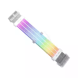 1stPlayer удължителен кабел Extension Modding Cable M/B 24PIN Addressable RGB White - NC24P-WH