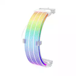 1stPlayer удължителен кабел Extension Modding Cable M/B 24PIN Addressable RGB White - NC24P-WH