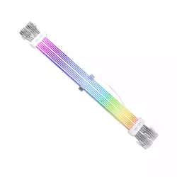 1stPlayer удължителен кабел Extension Modding Cable PCIe 6+2PIN Addressable RGB White - NC2-8P-WH