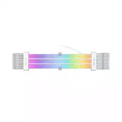 1stPlayer удължителен кабел Extension Modding Cable M/B 24PIN Addressable RGB White - NC24P-WH