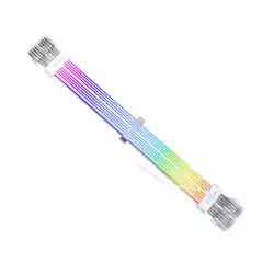 1stPlayer удължителен кабел Extension Modding Cable PCIe 6+2PIN Addressable RGB White - NC2-8P-WH