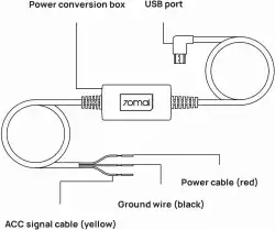 70mai Монтажен комплект Hardwire Kit - Micro USB Midrive-UP02