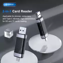 Orico четец за карти Card Reader USB Type C/A Black - CD2D-AC2-BK