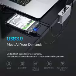 Orico хъб USB 3.0 HUB Clip Type 2 port, SD card reader - aux Micro-USB power input, Aluminum - MH2AC-U3-SV