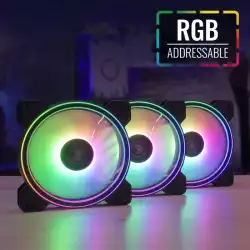 AeroCool комплект вентилатори Fan Pack 3-in-1 3x120mm - Saturn 12F ARGB Pro - Addressable RGB with Hub, Remote - ACF3-ST10247.01