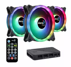 AeroCool комплект вентилатори Fan Pack 3-in-1 3x120mm - DUO 12 Pro - Addressable RGB with Hub, Remote - ACF3-DU10227.11