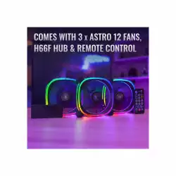 AeroCool комплект вентилатори Fan Pack 3-in-1 3x120mm - ASTRO 12 Pro - Addressable RGB with Hub, Remote - ACF3-AT10217.02