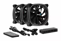 AeroCool комплект вентилатори Fan Pack 3-in-1 3x120mm - ASTRO 12 Pro - Addressable RGB with Hub, Remote - ACF3-AT10217.02