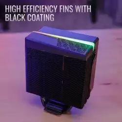 AeroCool охладител CPU Cooler - Cylon 4F BLACK aRGB PWM - ACTC-CL30420.01