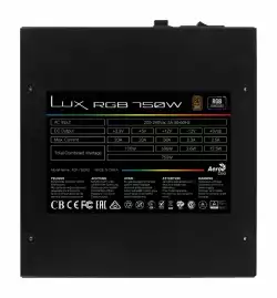 AeroCool захранване PSU LUX RGB 750W -  Bronze, RGB Addressable - ACPB-LX75AEC.11