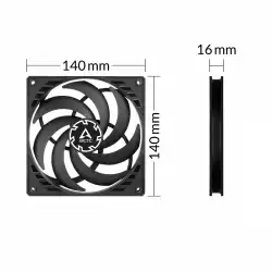 Arctic управляем вентилатор Fan 140x140x16mm - P14 SLIM PWM PST - 150-1800rpm