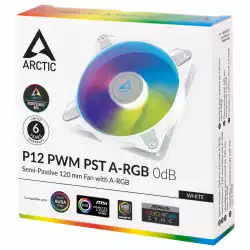 Arctic вентилатор Fan 120mm P12 PWM PST A-RGB 0dB (White)