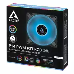 Arctic вентилатор Fan 140mm P14 PWM PST RGB 0dB (Black)