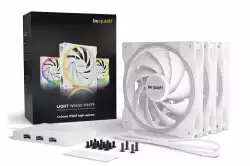 be quiet! комплект вентилатори Fan Pack 3-in-1 3 x 140mm - LIGHT WINGS White 140mm PWM high-speed Triple-Pack