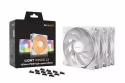 be quiet! комплект вентилатори Fan Pack 3-in-1 3 x 120mm - LIGHT WINGS LX 120mm PWM high-speed White Triple-Pack