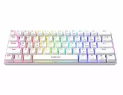 Gamdias геймърска клавиатура Gaming Keyboard Mechanical - HERMES E3 RGB - White, 61 keys, 1000Hz