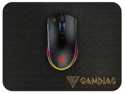 Gamdias Геймърска мишка Mouse - ZEUS M2 RGB + PAD - 10800dpi, weight tunning