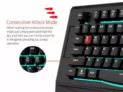 Gamdias геймърски комплект Gaming COMBO - ARES 7 Color ESSENTIAL COMBO - keyboard + mouse