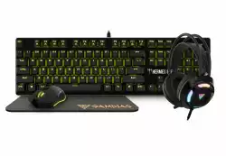 Gamdias Геймърски комплект Gaming COMBO Mechanical HERMES E1B 4-in-1 - Keyboard, Mouse, Headset, Mousepad