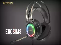 Gamdias геймърски слушалки Gaming Heaphones - EROS M3 RGB USB - 50mm