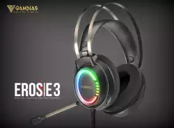 Gamdias геймърски слушалки Gaming Heaphones - EROS E3 RGB - 50mm