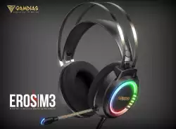 Gamdias геймърски слушалки Gaming Heaphones - EROS M3 RGB USB - 50mm