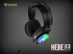 Gamdias геймърски слушалки Gaming Heaphones - HEBE E3 RGB - 50mm