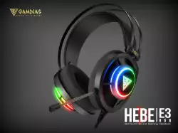 Gamdias геймърски слушалки Gaming Heaphones - HEBE E3 RGB - 50mm