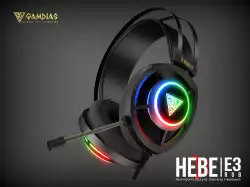 Gamdias геймърски слушалки Gaming Heaphones - HEBE E3 RGB - 50mm