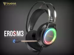 Gamdias геймърски слушалки Gaming Heaphones - EROS M3 RGB USB - 50mm