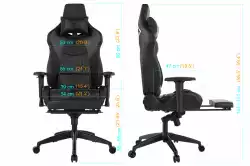 Gamdias геймърски стол Gaming Chair - ACHILLES P1-L RGB Black/Red