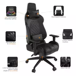 Gamdias геймърски стол Gaming Chair - ACHILLES E1-L Black RGB