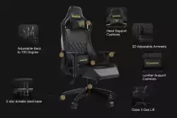 Gamdias геймърски стол Gaming Chair - APHRODITE EF1 L Black