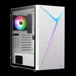 Gamdias кутия Case ATX - ARGUS E4 Elite White - RGB, Tempered Glass