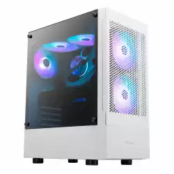 Gamdias кутия Case ATX - TALOS E3 White - aRGB, Tempered Glass