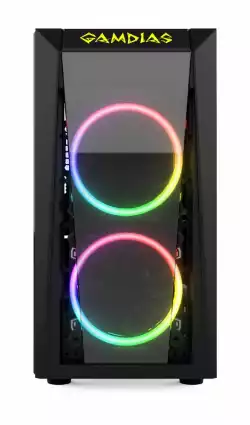 Gamdias Кутия Case mATX - Talos E1 - Addressable RGB, Tempered glass