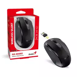 Genius безжина безшумна мишка Wireless Silent Mouse - NX-8008S Black - Silent, 2.4GHz