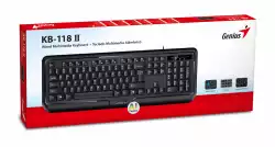 Genius клавиатура кирилизирана Smart Keyboard KB-118 II Black - AI, BG Layout, USB