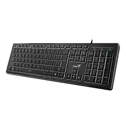 Genius клавиатура кирилизирана Keyboard SlimStar 820 Black  - AI, Illuminated, Slim, BG, USB