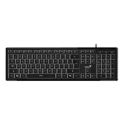 Genius клавиатура кирилизирана Keyboard SlimStar 820 Black  - AI, Illuminated, Slim, BG, USB