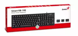 Genius клавиатура кирилизирана Smart Keyboard KB-100 Black - AI, BG Layout, USB