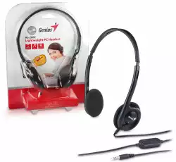 Genius слушалки с микрофон Headset HS-200C - Lightweight, Black