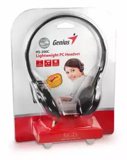 Genius слушалки с микрофон Headset HS-200C - Lightweight, Black