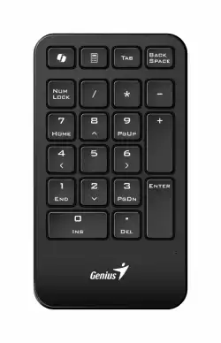 Genius цифрова безжична клавиатура кийпад Keypad Wireless NumPad 1000 - AI, 2.4G, Black